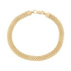 14k Gold Bismark Chain Bracelet, Women's, Size: 7.5, Yellow