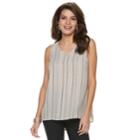 Women's Apt. 9&reg; V-neck Georgette Tank, Size: Xxl, Med Grey