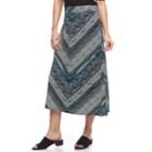 Women's Dana Buchman Side-slit Midi Skirt, Size: Large, Med Grey