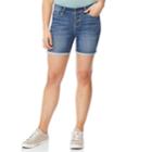 Juniors' Wallflower Insta Soft Cuffed Bermuda Jean Shorts, Teens, Size: 7, Grey