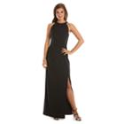 Women's Chaps Sequin-trim Evening Gown, Size: 14, Black