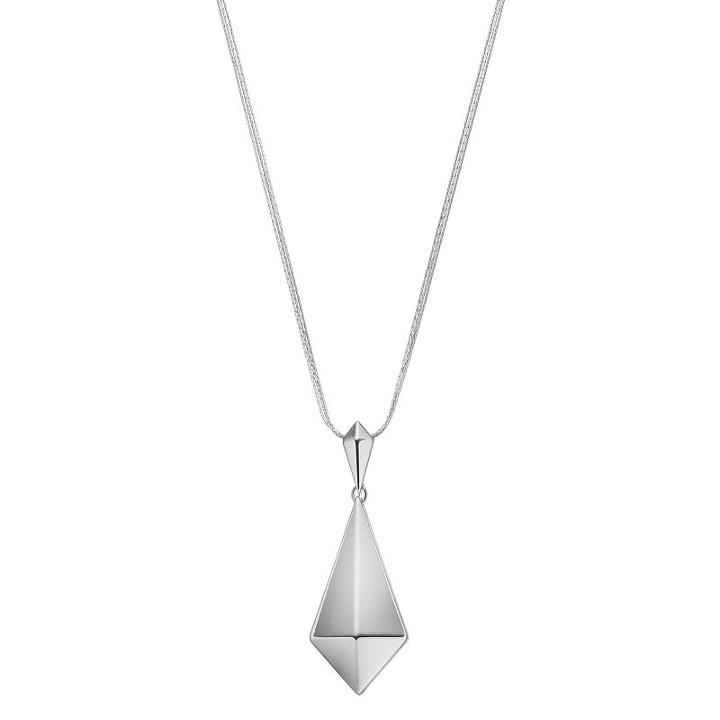 Simply Vera Vera Wang Pyramid Pendant Long Multi Strand Necklace, Women's, Silver