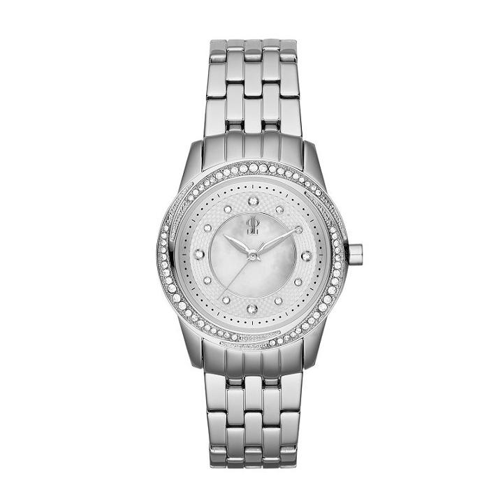 Jennifer Lopez Women's Crystal Stainless Steel Watch, Size: Medium, White