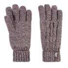 Women's Heat Holders Thermal Cable-knit Gloves, Size: S-m, Lt Brown