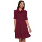 Women's Apt. 9&reg; Infinity Scarf & Marled Dress, Size: Medium, Red