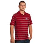 Men's Montreal Canadiens Deluxe Striped Desert Dry Xtra-lite Performance Polo, Size: Large, Dark Red