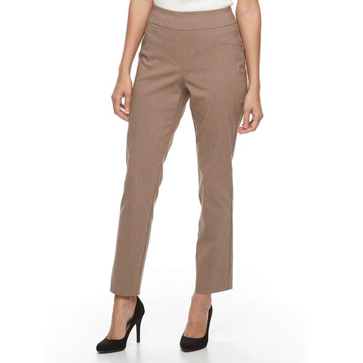 Petite Napa Valley Millenium Pull On Skinny Pants, Women's, Size: 12 Petite, Lt Beige