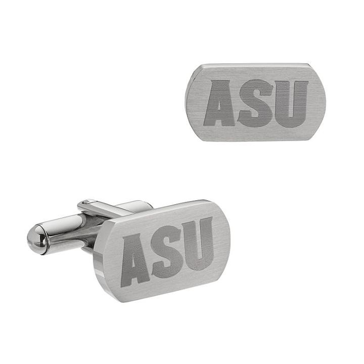 Fiora Stainless Steel Arizona State Sun Devils Cuff Links, Men's, Grey