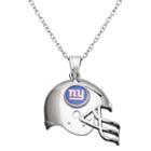 New York Giants Sterling Silver Helmet Pendant Necklace, Women's, Size: 18