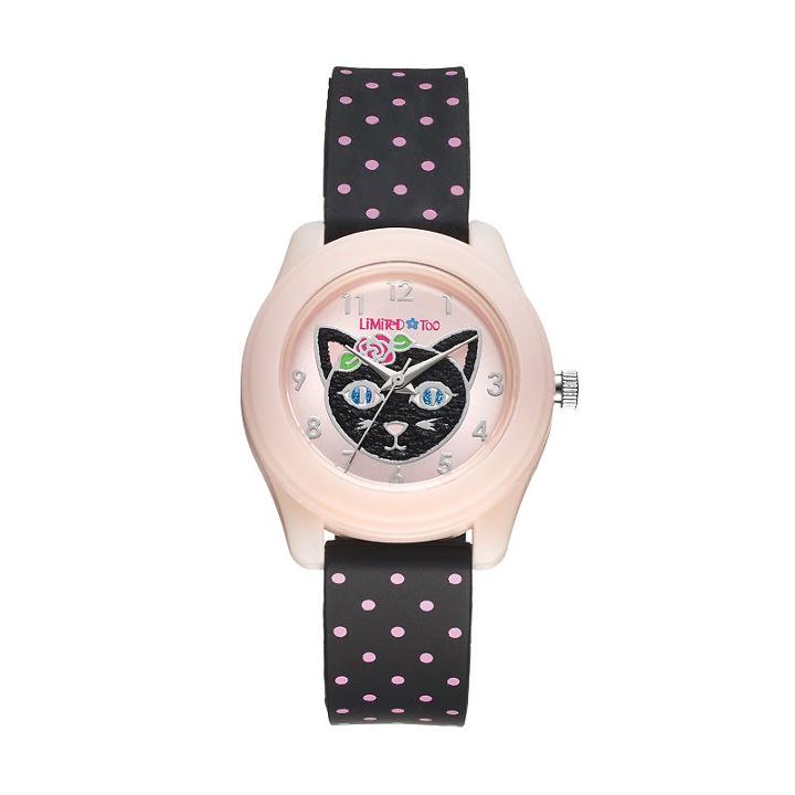 Limited Too Kids' Black Cat Polka-dot Watch, Girl's, Size: Small
