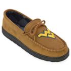 Men's Wide-width West Virginia Mountaineers Microsuede Moccasins, Size: 12, Brown