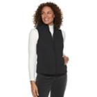 Petite Croft & Barrow&reg; Quilted Knit Vest, Women's, Size: M Petite, Black