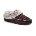 Women's Dearfoams Faux Fur Lined Jacquard Clog Slippers, Size: Medium, Dark Brown
