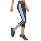 Women's Fila Sport&reg; Lattice Midrise Capri Leggings, Size: Large, Dark Grey