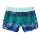 Girls 7-16 Fila Sport&reg; Patterned Waistband Runner Shorts, Girl's, Size: M(10-12), Med Green