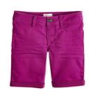 Girls 7-16 & Plus Size So&reg; Rolled Cuff Denim Bermuda Shorts, Size: 12 1/2, Drk Purple