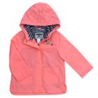 Girls 4-8 Oshkosh B'gosh&reg; Midweight Rainbow Embroidered Rain Jacket, Size: 7, Orange