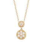14k Gold 1/8 Carat T.w. Diamond Disc Drop Necklace, Women's, Size: 18, White