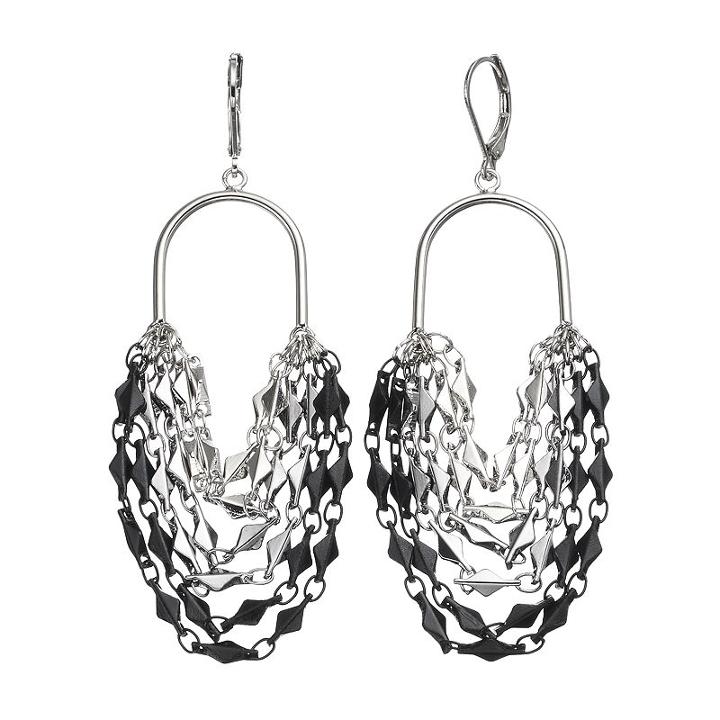 Simply Vera Vera Wang Ombre Chain Waterfall Drop Earrings, Women's, Multicolor
