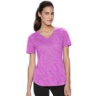 Women's Tek Gear&reg; Easy Burnout V-neck Yoga Tee, Size: Xl, Lt Purple