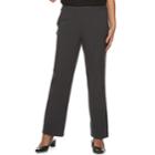 Women's Dana Buchman Midrise Comfort-waist Pull-on Pants, Size: 16, Dark Grey