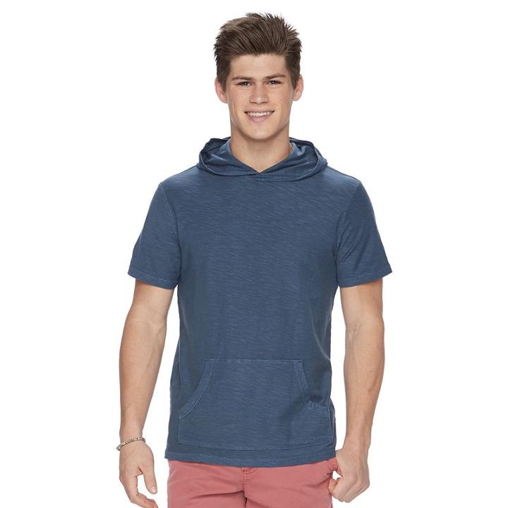 Men's Urban Pipeline&reg; Short-sleeve Hoodie, Size: Small, Blue
