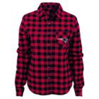 Juniors' New England Patriots Buffalo Plaid Flannel Shirt, Women's, Size: Small, Red