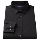Big & Tall Croft & Barrow&reg; Solid Broadcloth Point-collar Dress Shirt, Men's, Size: 17.5 36/7t, Black