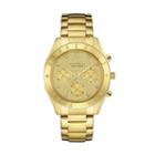 Caravelle New York By Bulova Women's Crystal Stainless Steel Chronograph Watch - 44l213, Yellow