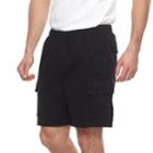 Big & Tall Croft & Barrow&reg; Regular-fit Twill Elastic Cargo Shorts, Men's, Size: 54, Black