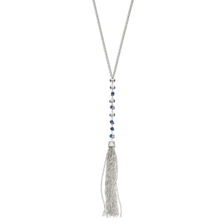 Simply Vera Vera Wang Blue Simulated Crystal Tassel Y Necklace, Women's