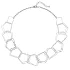 Open Geometric Link Necklace, Women's, Silver