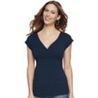 Maternity A:glow Surplice Nursing Tee, Women's, Size: M-mat, Dark Blue