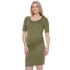 Maternity A:glow Ruched Sheath Dress, Women's, Size: Xs Maternity, Med Green