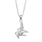 Sterling Silver Adirondack Chair Pendant Necklace, Women's, Grey