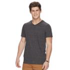 Men's Urban Pipeline&reg; Ultimate Triblend Striped V-neck Tee, Size: Medium, Black