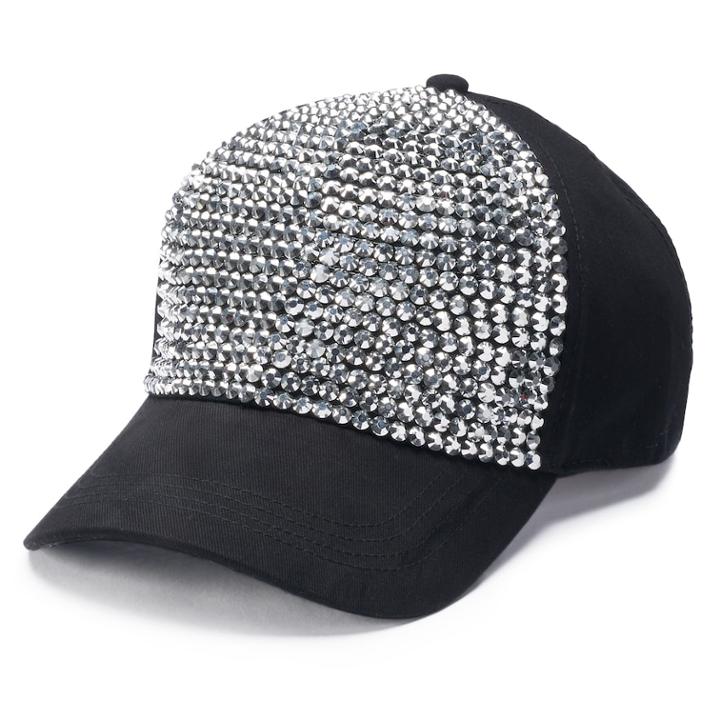 Women's Mudd&reg; Bling Front Cap, Black