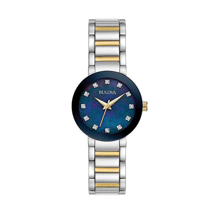 Bulova Women's Diamond Two Tone Stainless Steel Watch - 98p157, Multicolor
