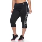 Plus Size Fila Sport&reg; Logo Workout Capri Leggings, Women's, Size: 3xl, White