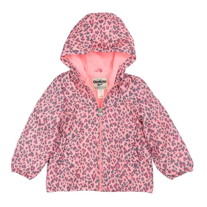 Girls 4-6x Oshkosh B'gosh&reg; Printed Fleece-lined Midweight Jacket, Size: 4, Pink