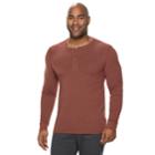 Big & Tall Men's Sonoma Goods For Life&trade; Supersoft Modern-fit Henley, Size: 3xl Tall, Dark Brown