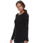 Women's Sonoma Goods For Life&trade; Lattice Sweater, Size: Xxl, Black