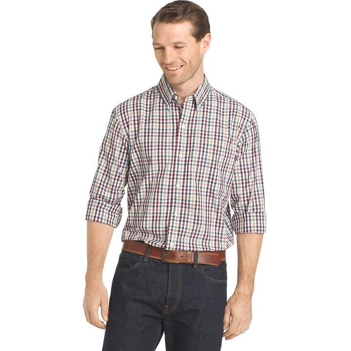 Big & Tall Arrow Hamilton Regular-fit Button-down Shirt, Men's, Size: 2xb, Dark Red