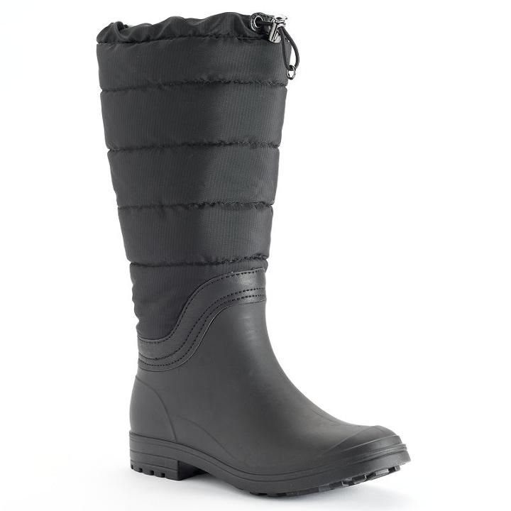 Kamik Leeds Women's Waterproof Rain Boots, Size: Medium (7), Black