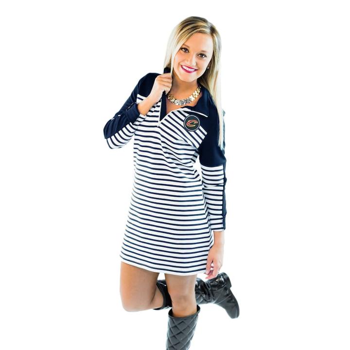 Women's Gameday Couture Cleveland Cavaliers Striped Pullover Dress, Size: Medium, Blue (navy)
