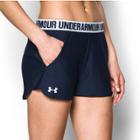 Women's Under Armour Play Up Pocket Shorts, Size: Medium, Blue (navy)