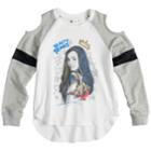 Disney's D-signed Descendants 2 Girls 7-16 Beauty & Brains Varsity Top, Size: Small, Light Grey