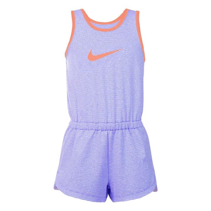 Girls 4-6x Nike Striped Dri-fit Romper, Size: 6, Brt Blue
