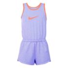 Girls 4-6x Nike Striped Dri-fit Romper, Size: 6, Brt Blue