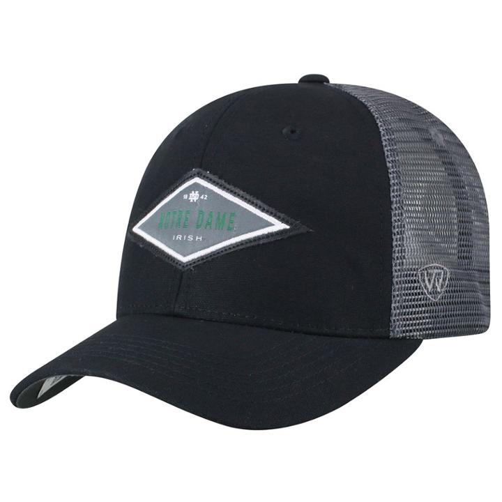 Adult Top Of The World Notre Dame Fighting Irish Oak Ridge Cap, Men's, Black